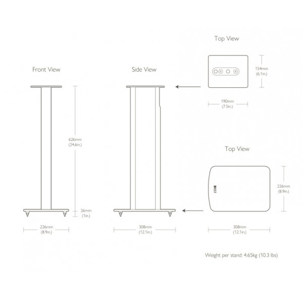Стойка под акустику KEF SPEAKER STAND BLACK SP3989BA — изображение 6