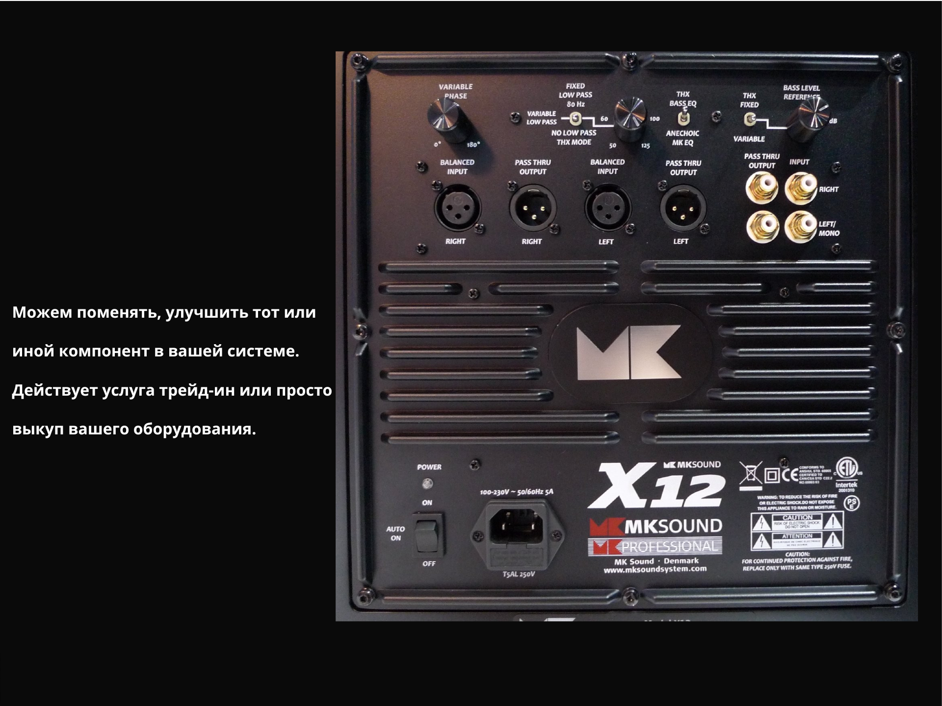 ПРОДАМ: Сабвуфер MK Sound X12 THX — эталонный бас для домашнего кинотеатра — изображение 4